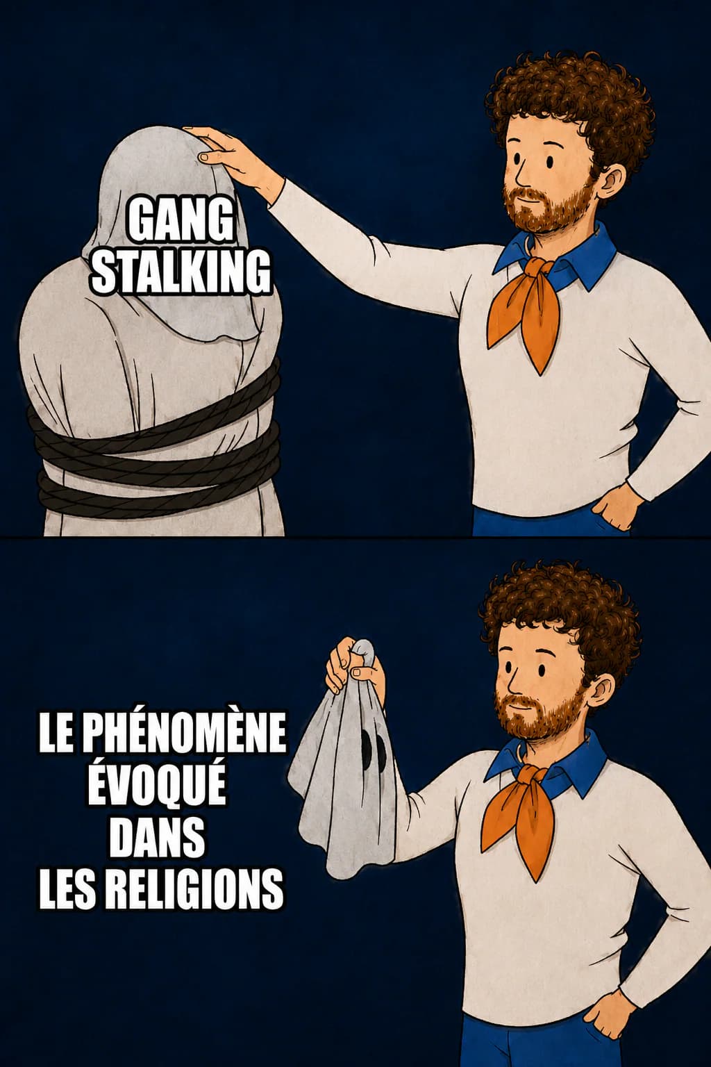 Scooby-Doo et sa bande démasquant le phénomène